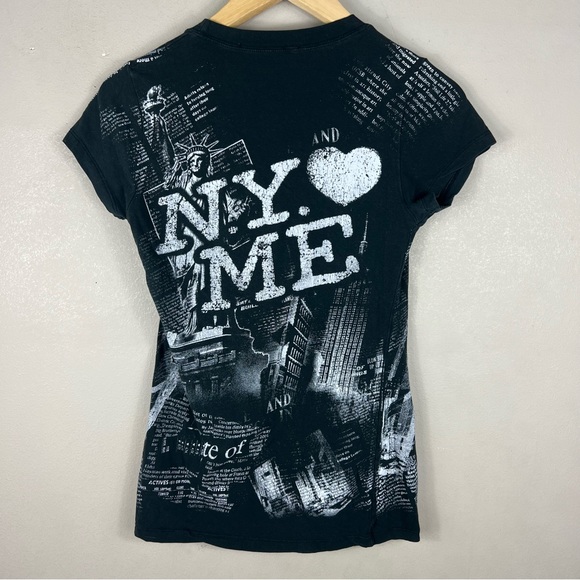 Vintage y2k Bedazzled Short Sleeve New York ❤️ Me - Picture 4 of 5